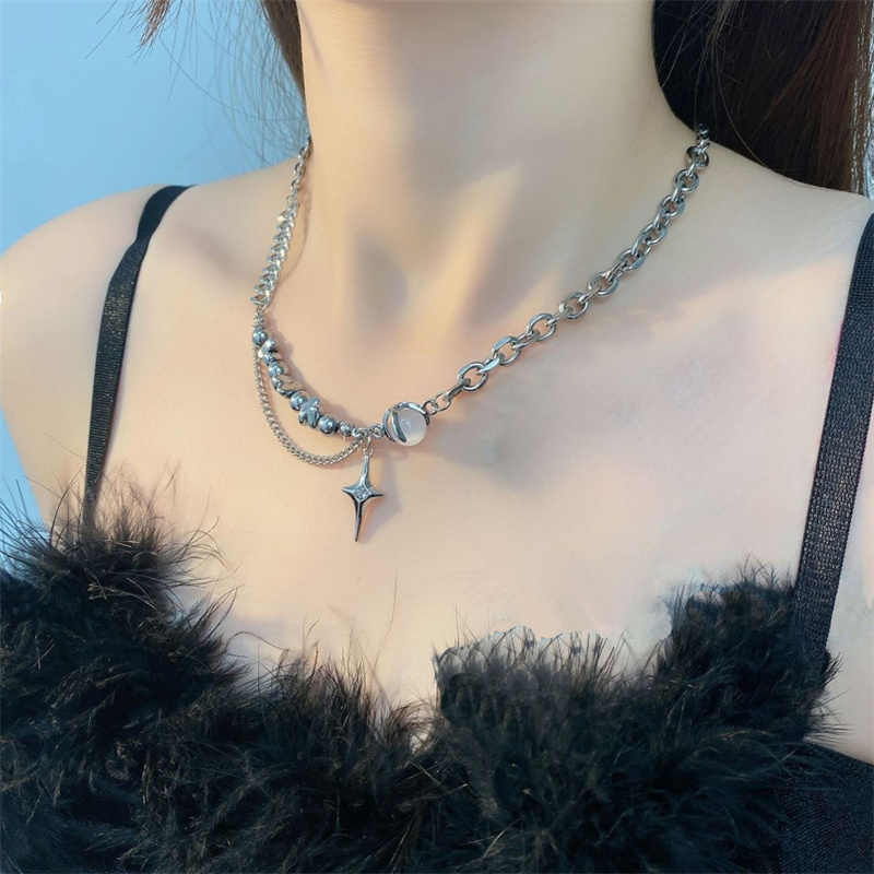 Stellar Edge Necklace | Silver PVD-Plated Charm | Unisex