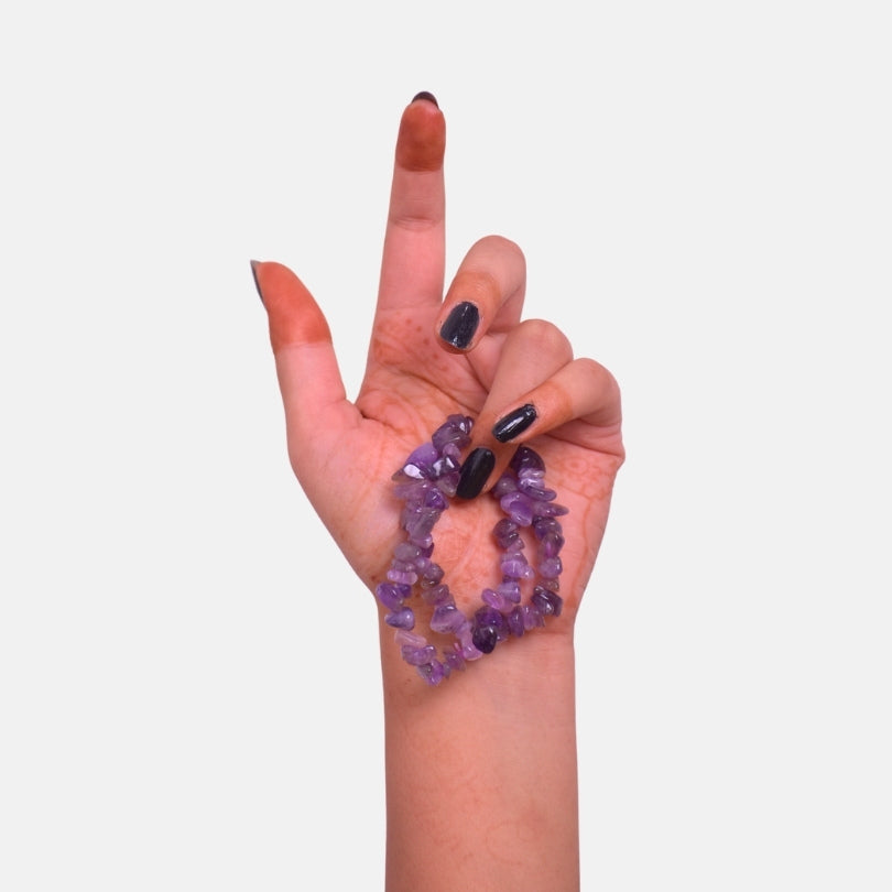 Royal Legacy Dual Layer Bracelet | Amethyst Chips β For Women | Includes: Bracelet