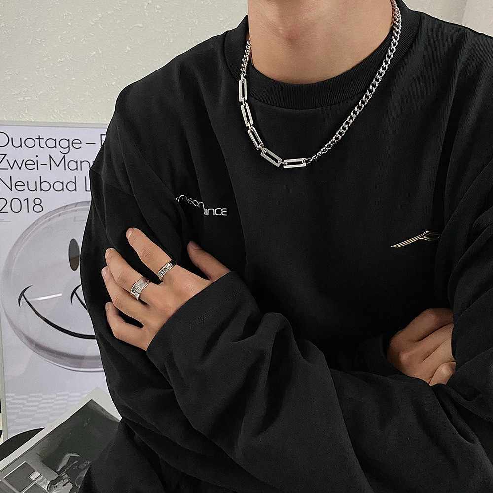 Obsidian Designer Necklace | Stainless Steel- For Men | Includes: Necklace