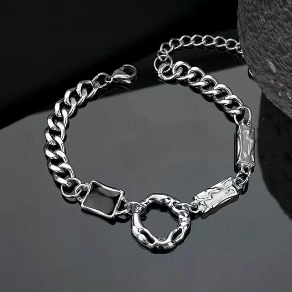 Black Zircon Heritage Bracelet | Real Steel- For Men | Includes: Bracelet