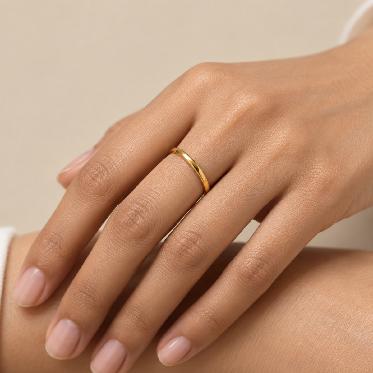 Everyday Solitaire Zircon Ring | 18K PVD Gold Plated- For Women | Includes: Ring