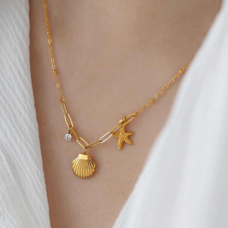 Coastal Design Elegant Necklace | 18K PVD Gold Plated - For Women | Includes: Necklace