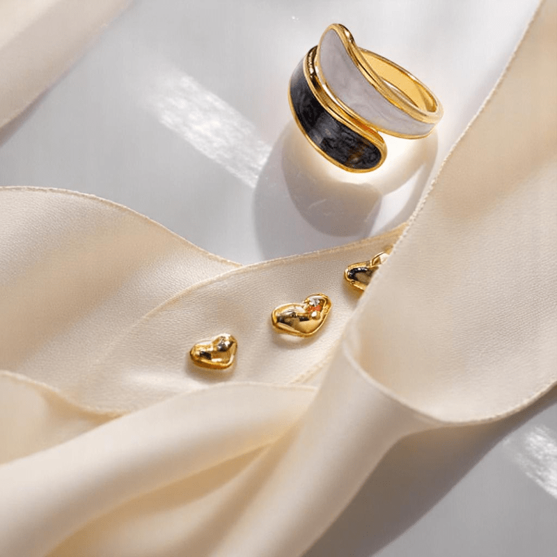 Luna Bloom Ring | PVD 18K Gold Plated, Stainless Steel, Water Proof - For Women | Includes: Ring