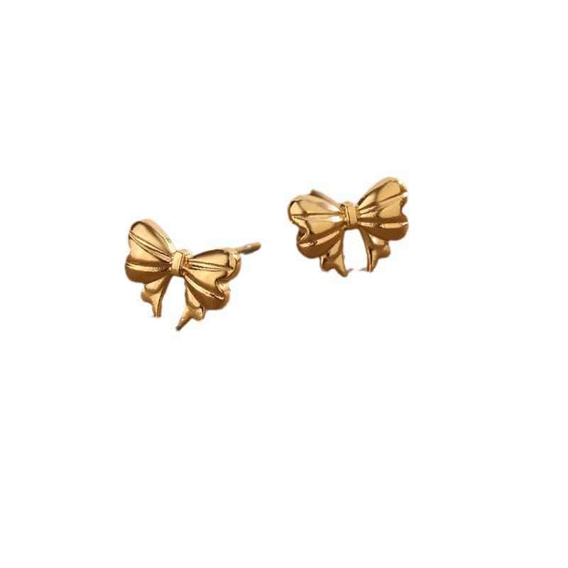 Elegant Bow Earrings | 18K PVD Gold Plated - For Women | Includes: Earrings