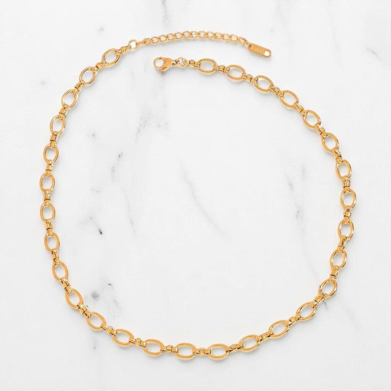 Contemporary Design Trendy Chain | 18K PVD Gold Plated - For Women | Includes: Necklace