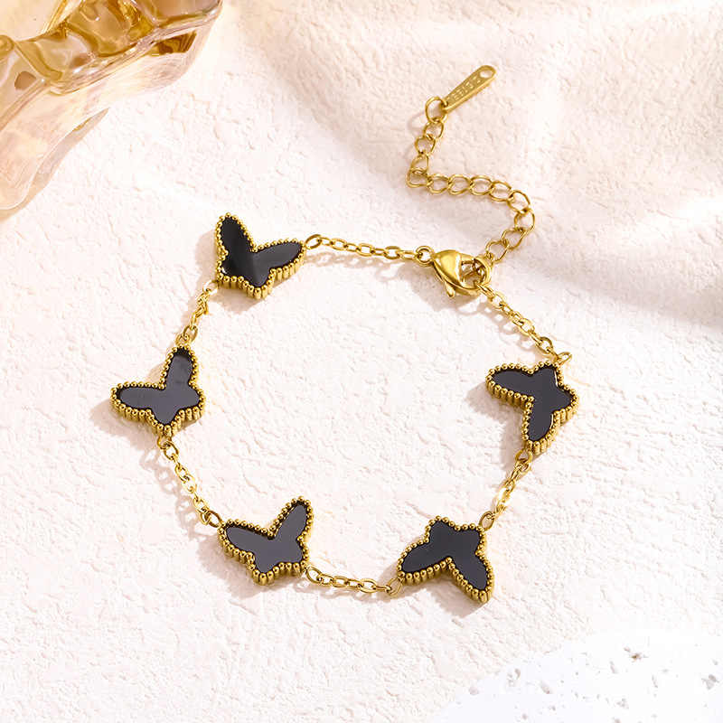 Midnight Butterfly Set | PVD 18K Gold Plated, Waterproof & Anti-tarnish - For Women | Includes: Necklace, Bracelet, Earrings