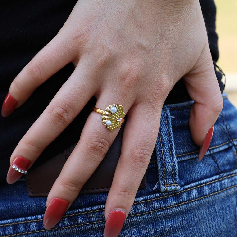 Sea Shell Ring | 18K PVD Gold Plated - For Women | Includes: Ring