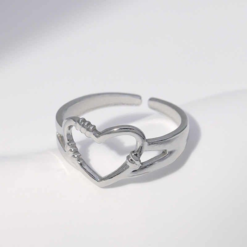 Romantic Heart Ring | PVD Silver Plated - For Women | Includes: Ring