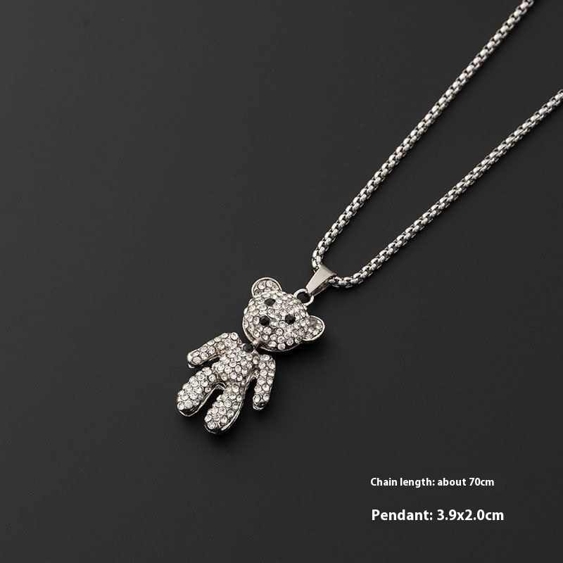 Cute Teddy Necklace | Premium Alloy - For Women | Includes: Necklace