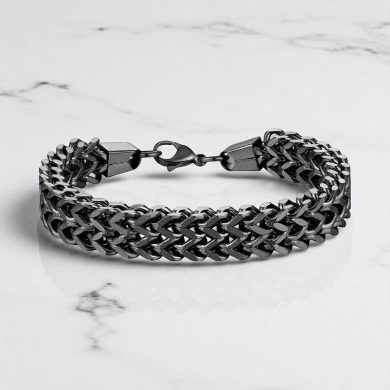 Minimal Design Grey Chain Bracelet | Stainless Steel - For Men | Includes: Bracelet