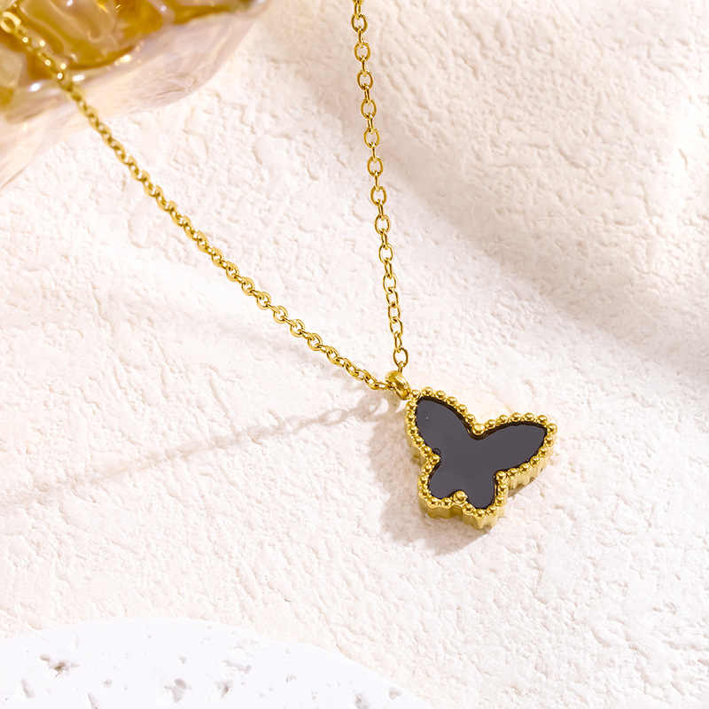 Midnight Butterfly Set | PVD 18K Gold Plated, Waterproof & Anti-tarnish - For Women | Includes: Necklace, Bracelet, Earrings