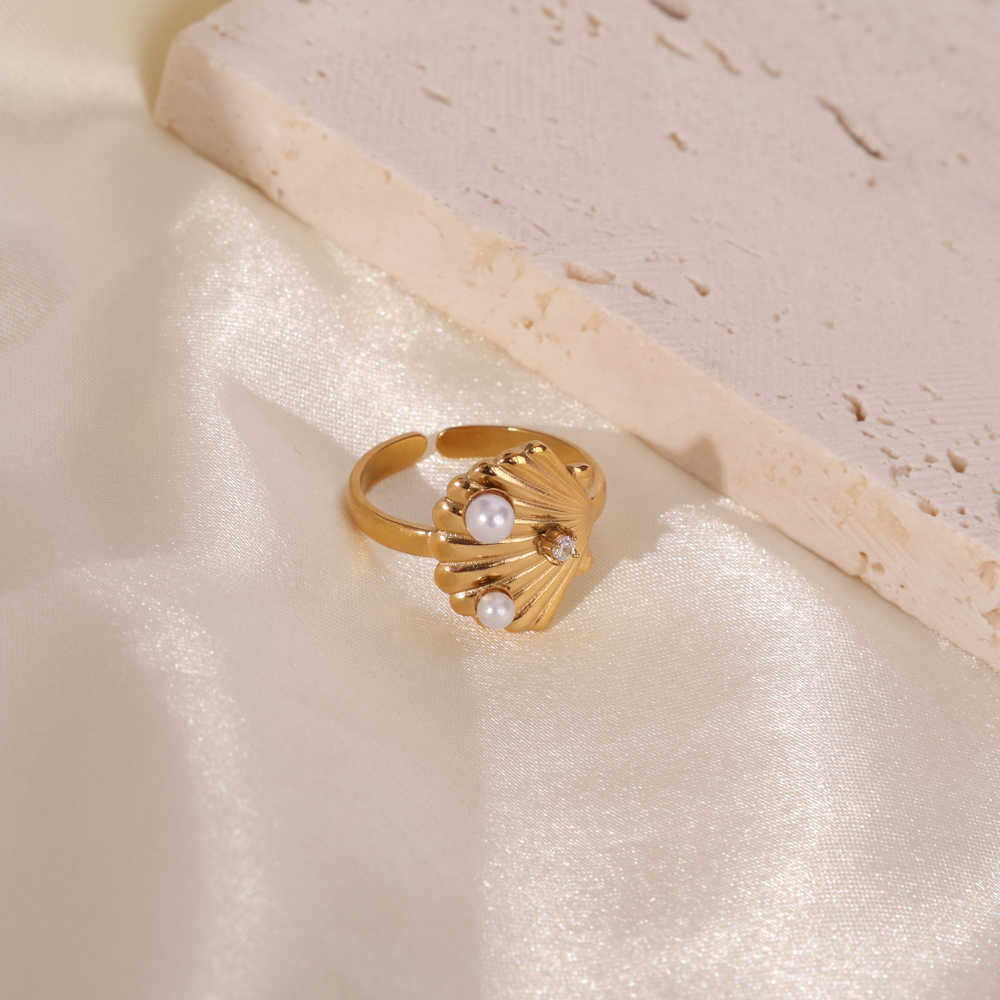 Sea Shell Ring | 18K PVD Gold Plated - For Women | Includes: Ring
