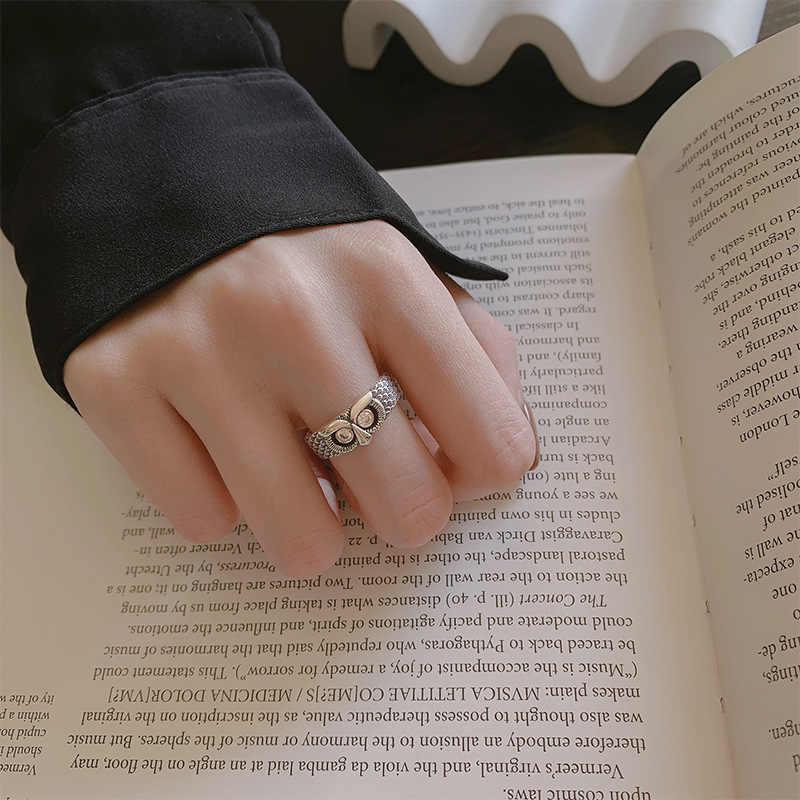 Owl Adjustable Rings | PVD Silver Plated - For Women | Includes: Rings