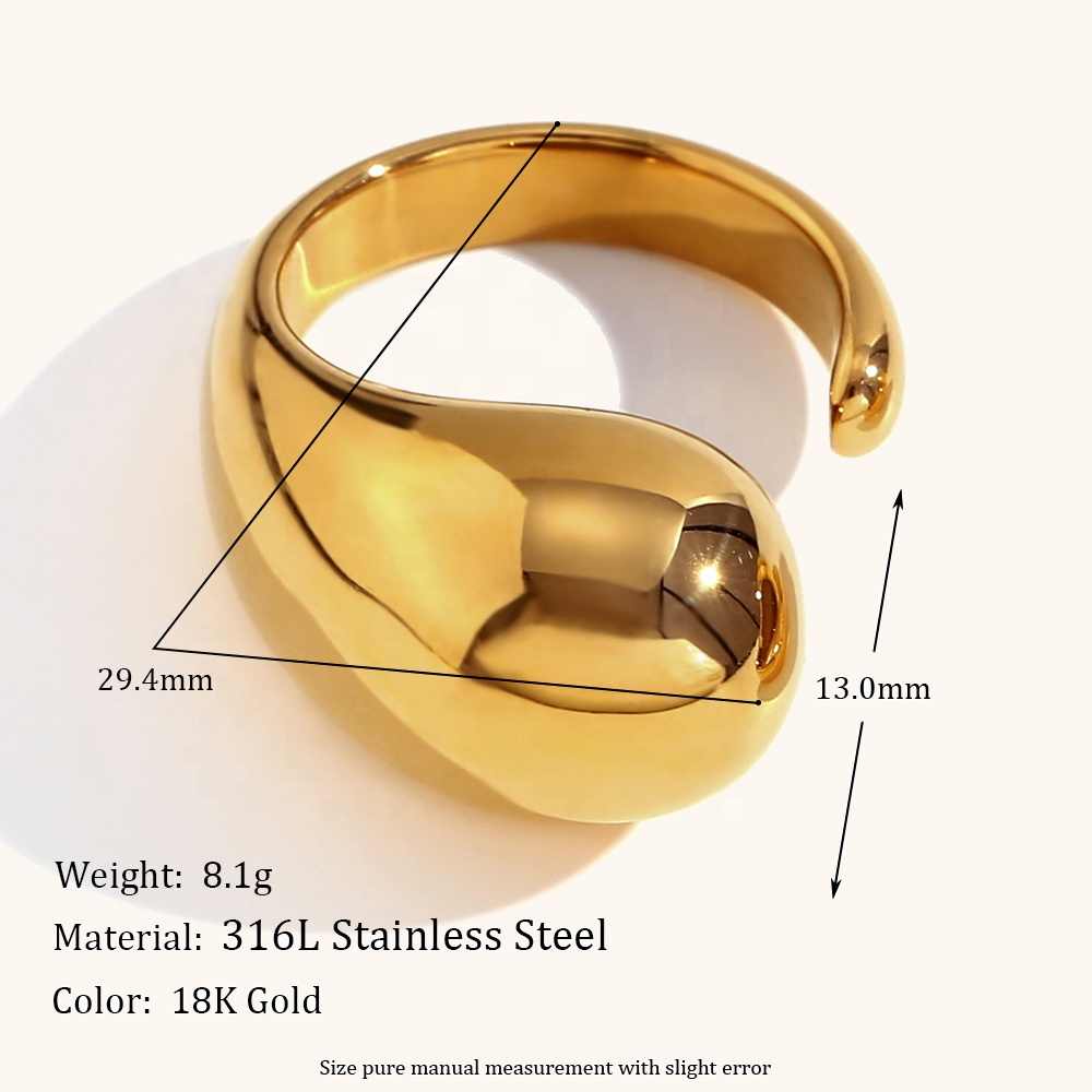 Chunky Centennial Ring | 18K PVD Gold Plated - For Women | Includes: Ring