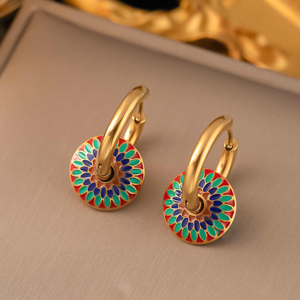 Boho Daisy Set | PVD 18K Gold Plated, Waterproof & Anti-tarnish - For Women | Includes: Necklace, Earrings