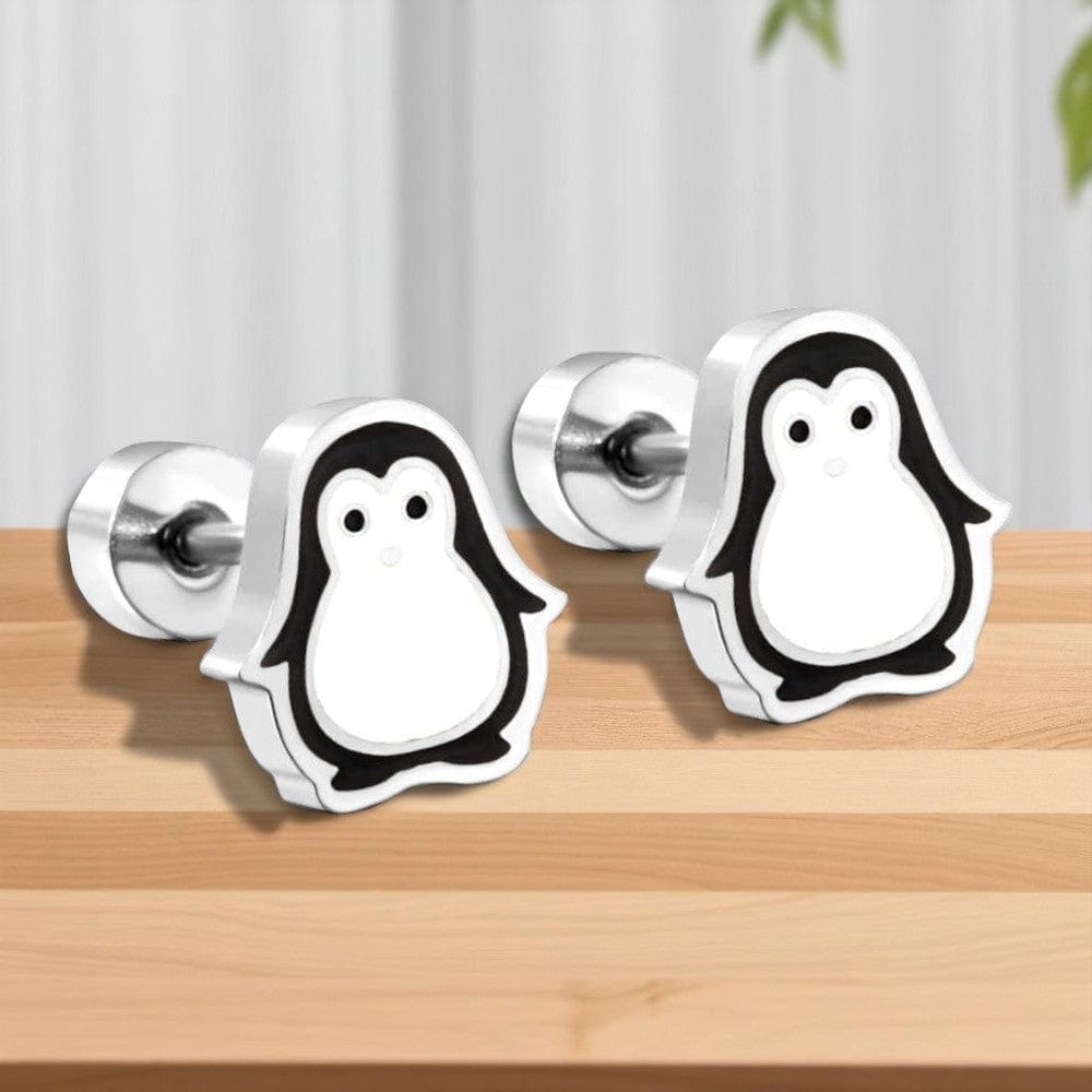 Chic Penguin Earrings | Stainless Steel - For Women | Includes: Earrings