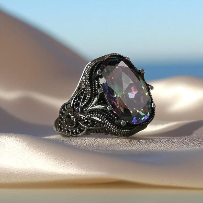 Classic Vintage Ring | Zircon - For Men | Includes: Ring