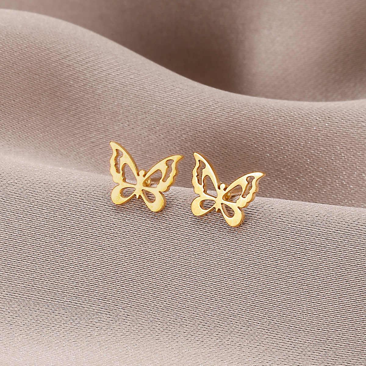 Graceful Butterfly Earrings | 18K PVD Gold Plated - For Women | Includes: Earrings