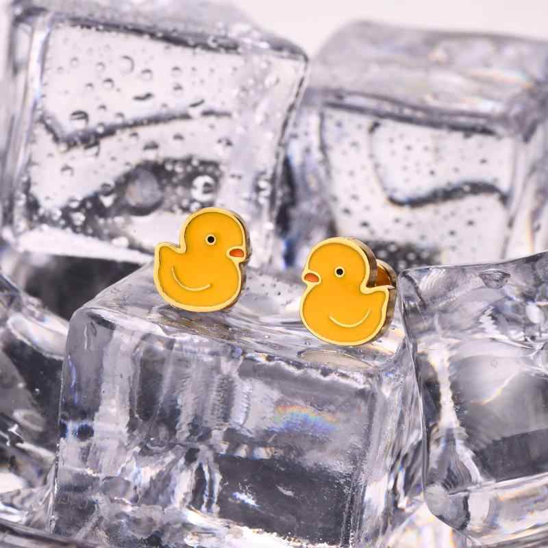 Playful Duck Earrings | 18K PVD Gold Plated - For Women | Includes: Earrings