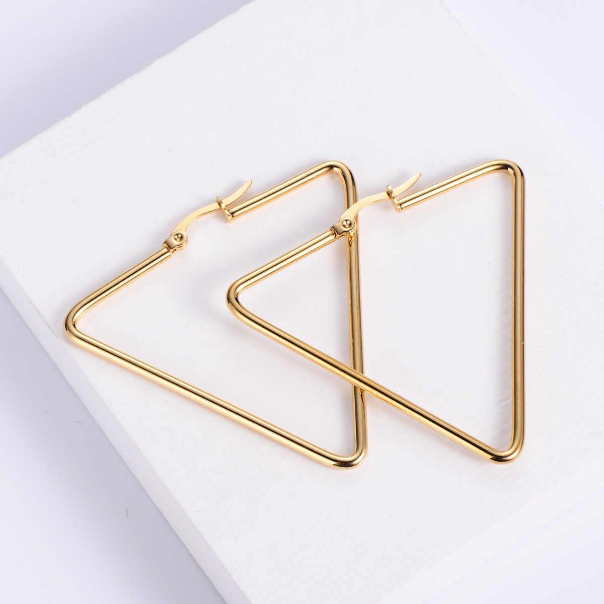 Golden Triangle  Earrings | PVD 18K Gold, Stainless Steal - For Women | Includes: Earrings