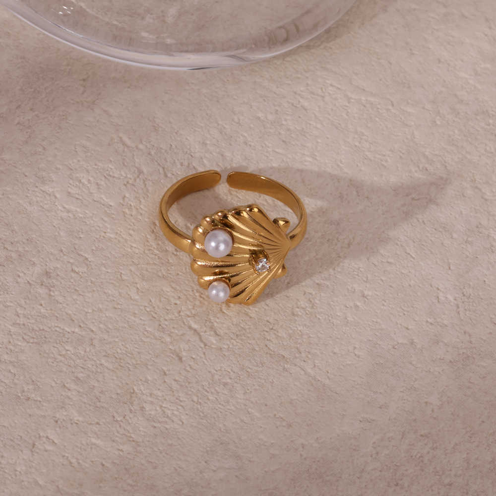 Sea Shell Ring | 18K PVD Gold Plated - For Women | Includes: Ring