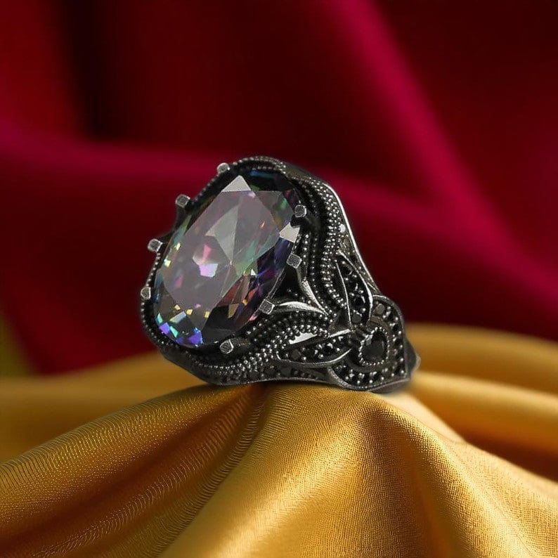 Classic Vintage Ring | Zircon - For Men | Includes: Ring