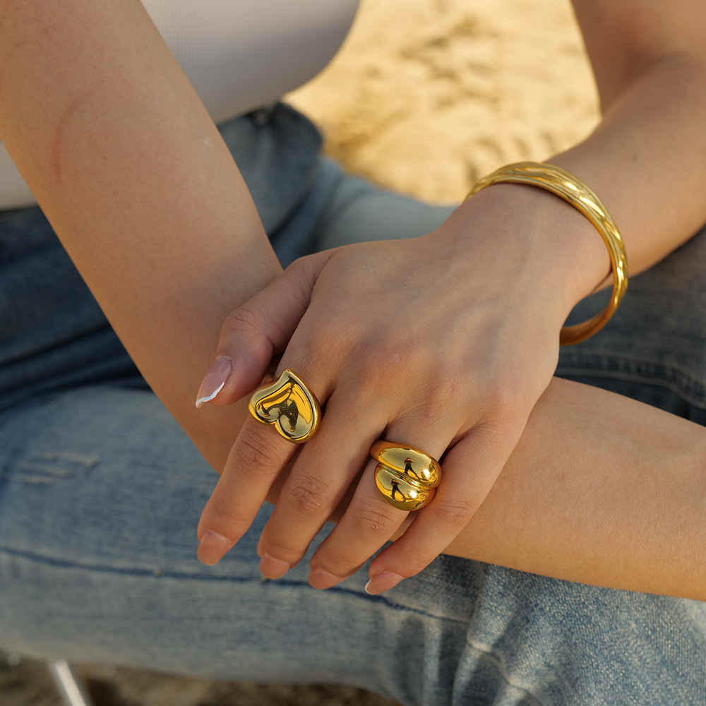 Chunky GenZ Ring | 18K PVD Gold Plated - For Women | Includes: Ring