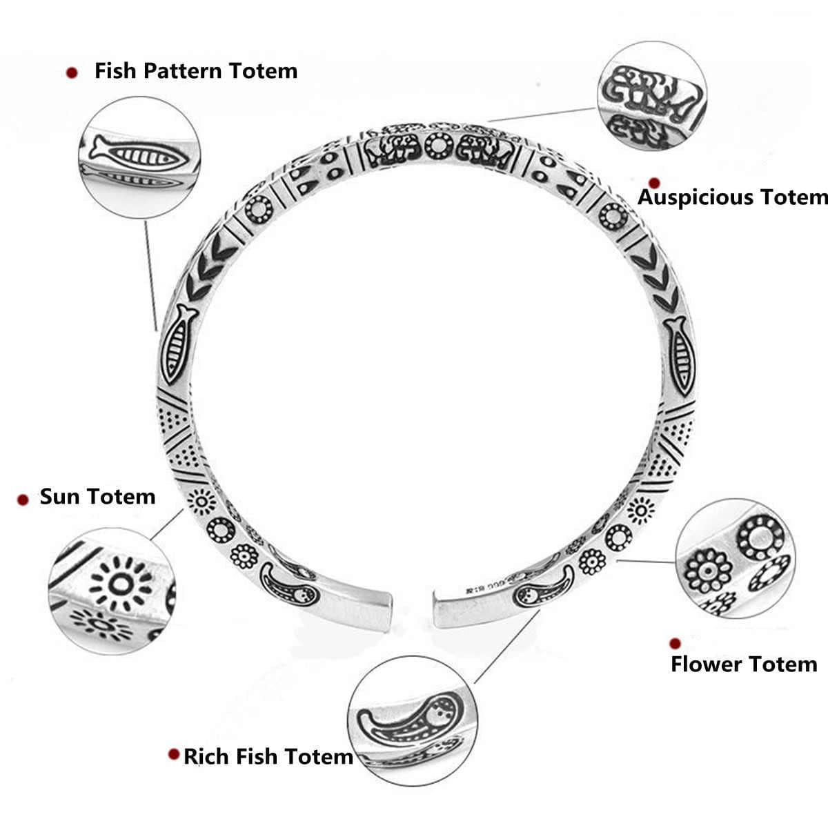 Tribal Design Kada Bracelet | Premium Alloy - For Men | Includes: Bracelet
