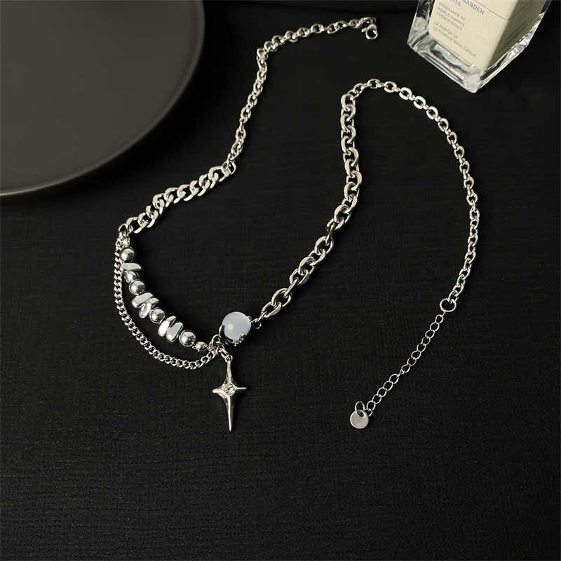 Stellar Edge Necklace | Silver PVD-Plated Charm | Unisex