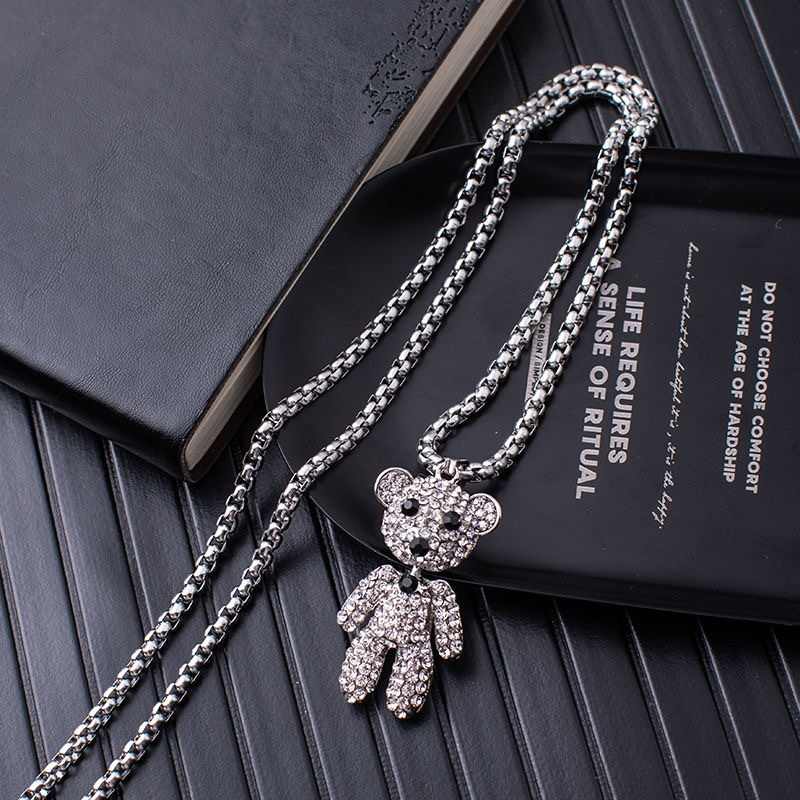 Cute Teddy Necklace | Premium Alloy - For Women | Includes: Necklace