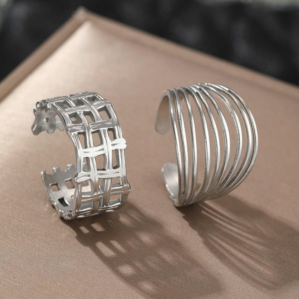 Radiant Duo Rings | Silver Plated Stainless Steal - For Women | Includes: Rings (Set of 2)