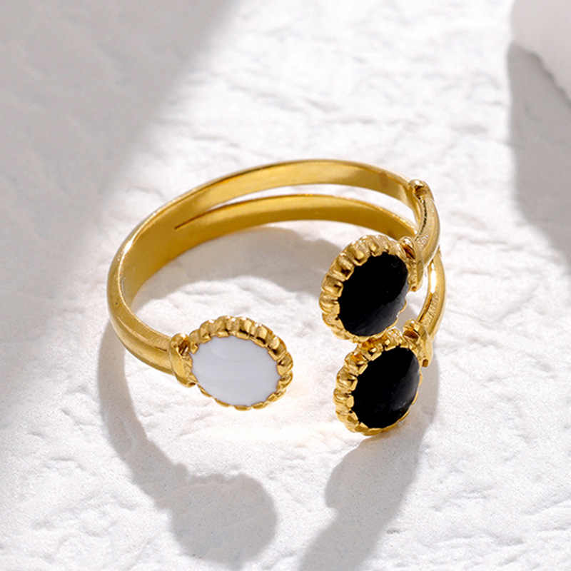 Nova Drop Ring | PVD 18K Gold Plated, Stainless Steel, Water Proof - For Women | Includes: Ring
