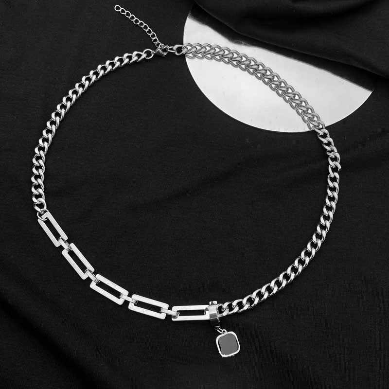 Obsidian Designer Necklace | Stainless Steel- For Men | Includes: Necklace
