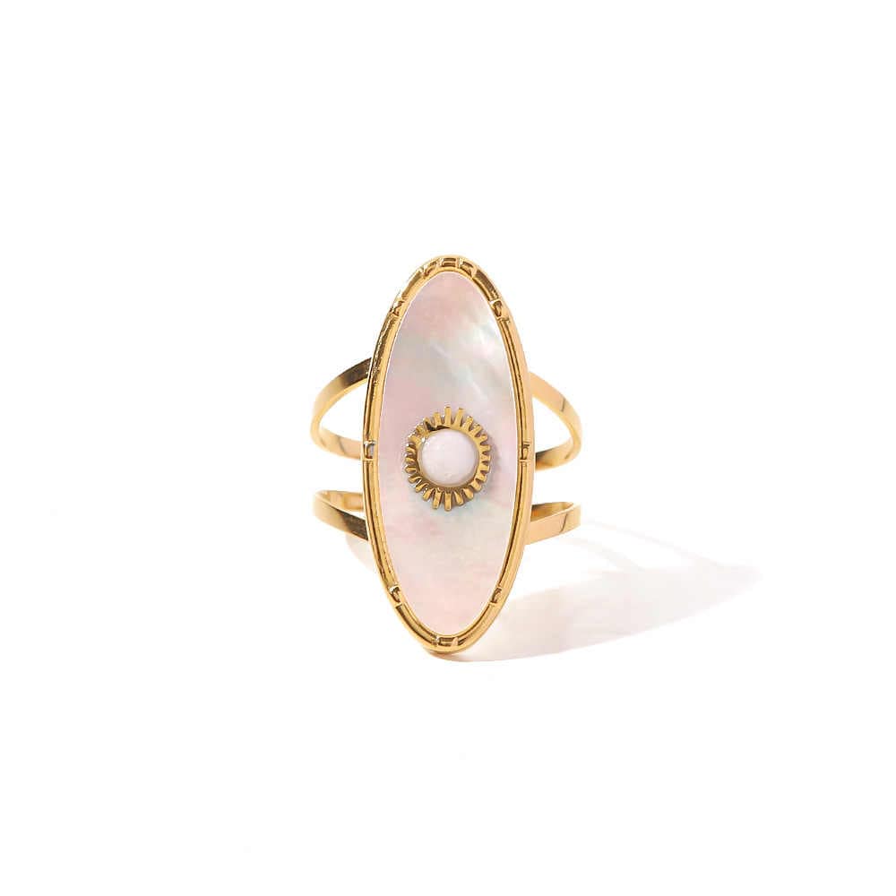 Sun Pearl Ring | 18K PVD Gold Plated - For Women | Includes: Ring