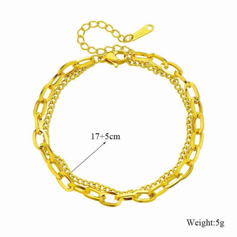 Golden Gleam Duo | PVD Plated Stainless Steel - For Women | Includes: Bracelet