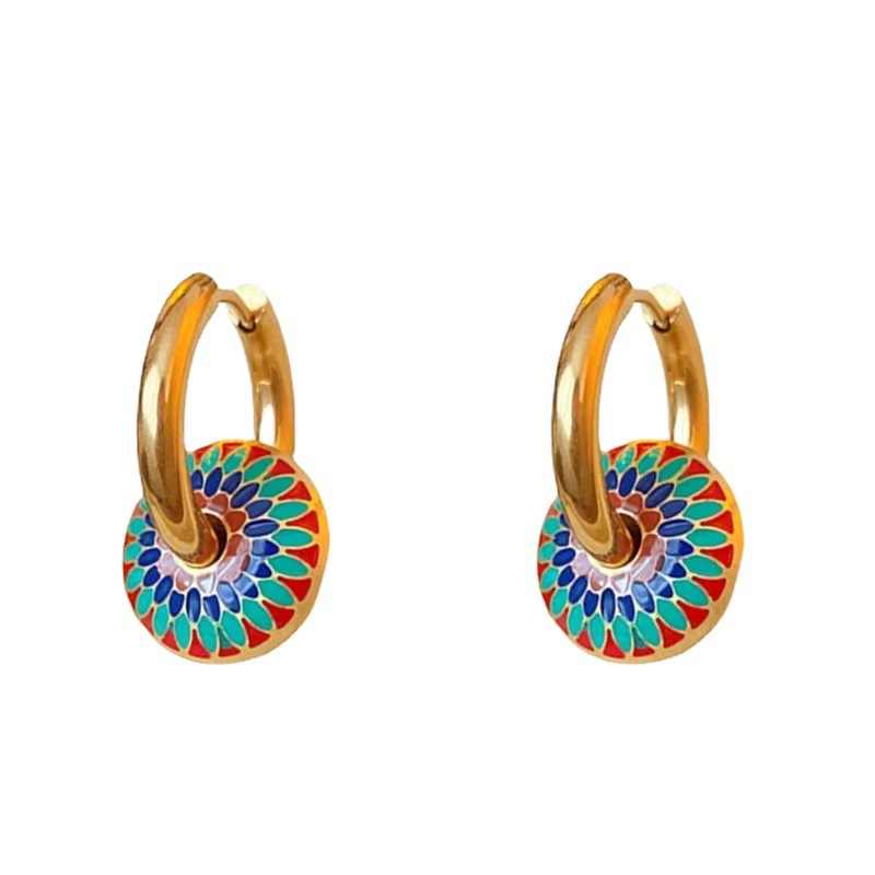 Boho Daisy Set | PVD 18K Gold Plated, Waterproof & Anti-tarnish - For Women | Includes: Necklace, Earrings