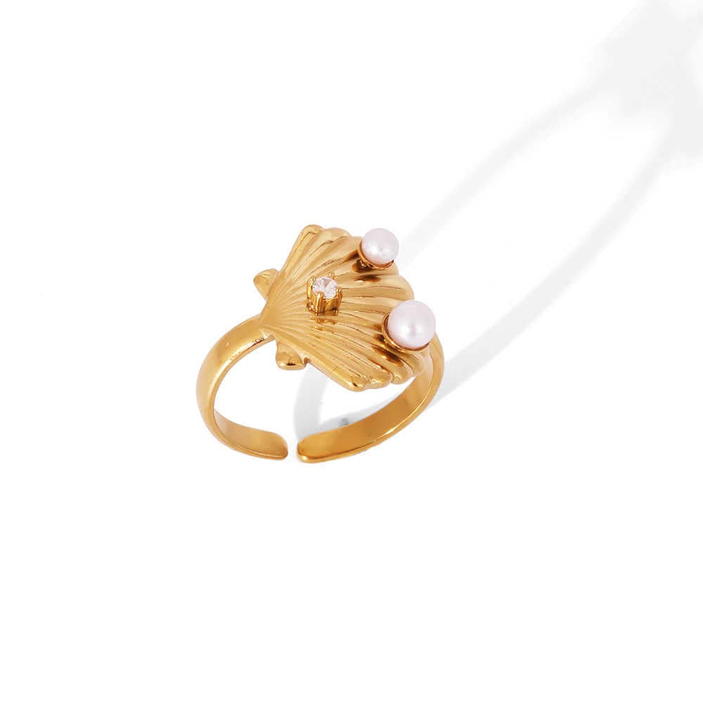 Sea Shell Ring | 18K PVD Gold Plated - For Women | Includes: Ring