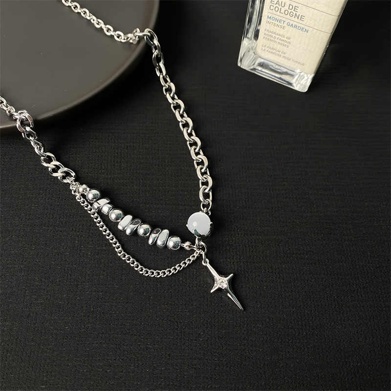 Stellar Edge Necklace | Silver PVD-Plated Charm | Unisex