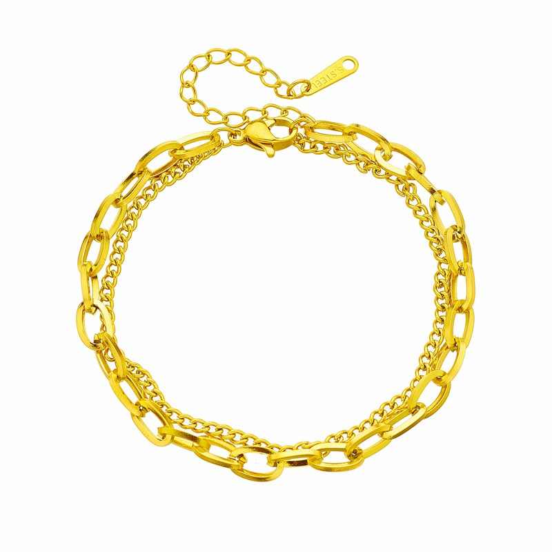 Golden Gleam Duo | PVD Plated Stainless Steel - For Women | Includes: Bracelet