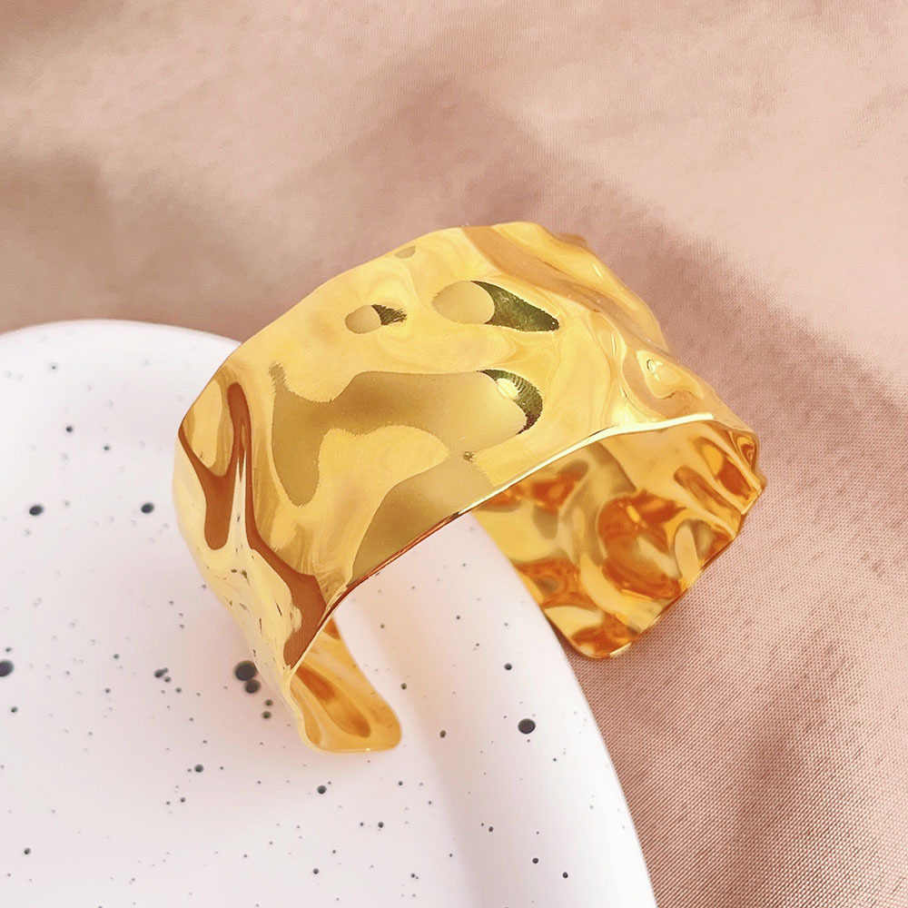 Cuff of Power Bracelet | PVD 18K Gold Plated, Stainless Steel, Water Proof - For Women | Includes: Bracelet