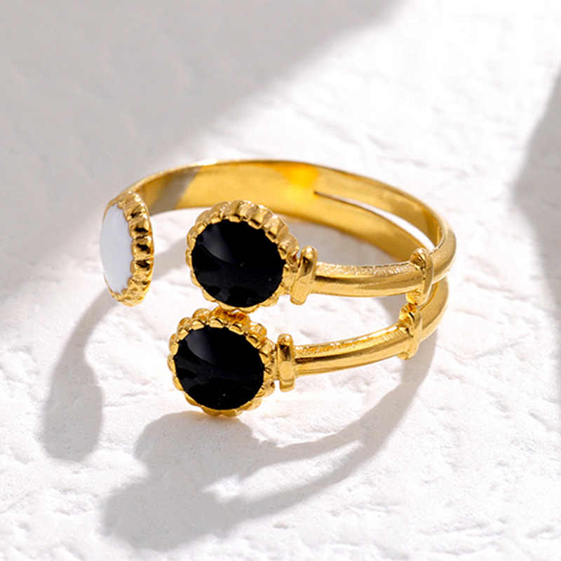 Nova Drop Ring | PVD 18K Gold Plated, Stainless Steel, Water Proof - For Women | Includes: Ring