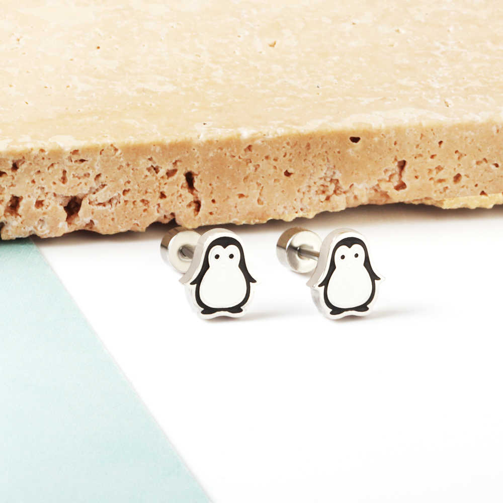 Chic Penguin Earrings | Stainless Steel - For Women | Includes: Earrings