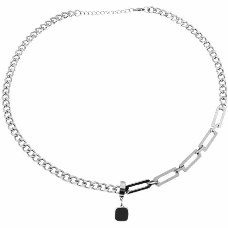 Obsidian Designer Necklace | Stainless Steel- For Men | Includes: Necklace