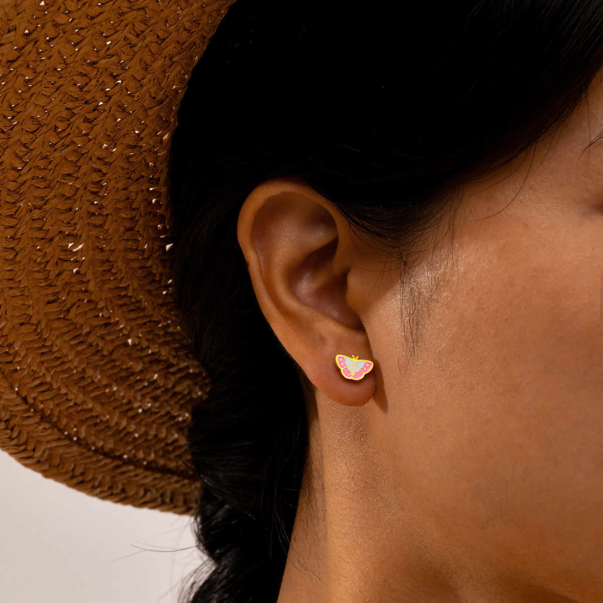 Delicate Butterfly Earrings | 18K PVD Gold Plated - For Women | Includes: Earrings