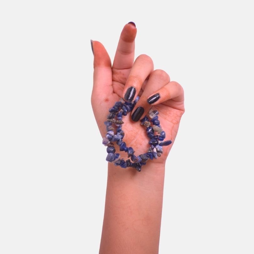 Indigo Dream Dual Layer Bracelet | Lapis Lazuli Chips โ For Women | Includes: Bracelet