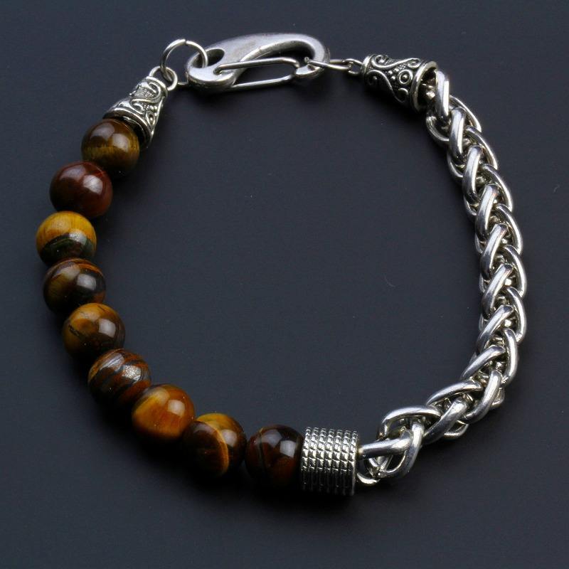 Confidence Flexi Bracelet | Tiger Eye Stone - For Men | Includes: Bracelet