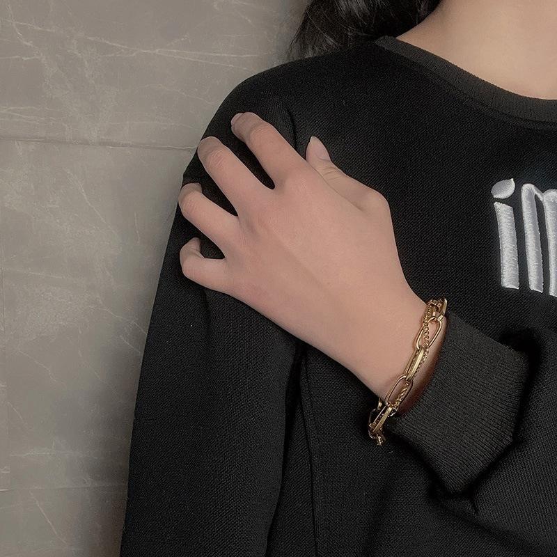 Dual Layer Rolo Chain Bracelet | 18K PVD Gold Plated - For Women | Includes: Bracelet