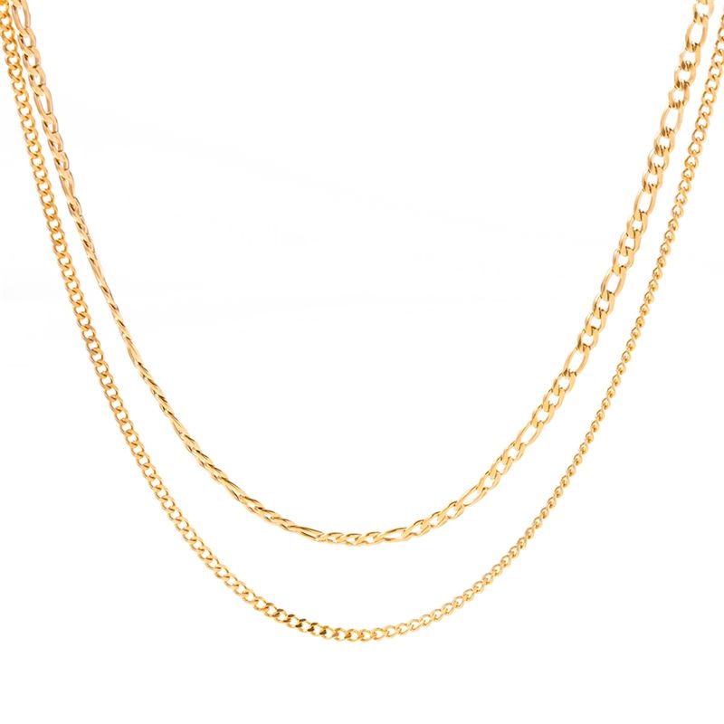 Dual Layer Dainty Necklace | 18K PVD Gold Plated - For Women | Includes: Necklace