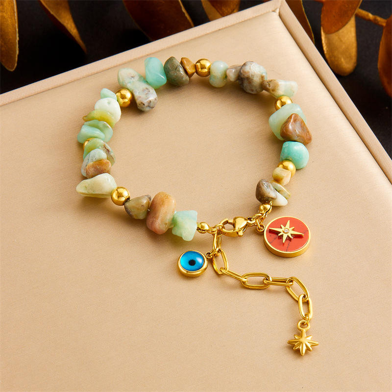 Twinke Star Chips Bracelet | Indian Agate - For Women | Includes: Bracelet