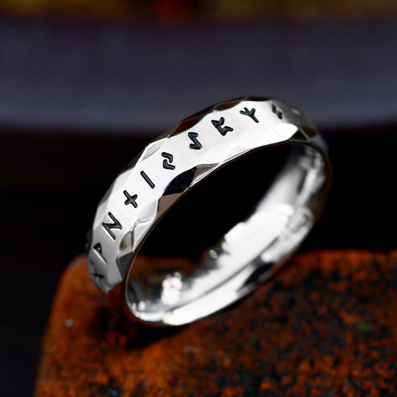 Titanium Viking Saga Ring | Stainless Steel– For Men | Includes: Ring